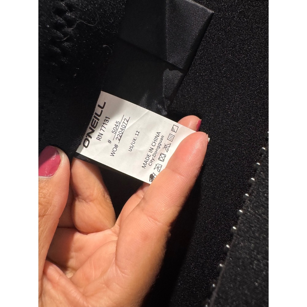 O'Neill Youth Reactor-2 2mm Back-Zip Short Sleeve Spring Wetsuit Black Ocean 12 - Picture 5 of 5